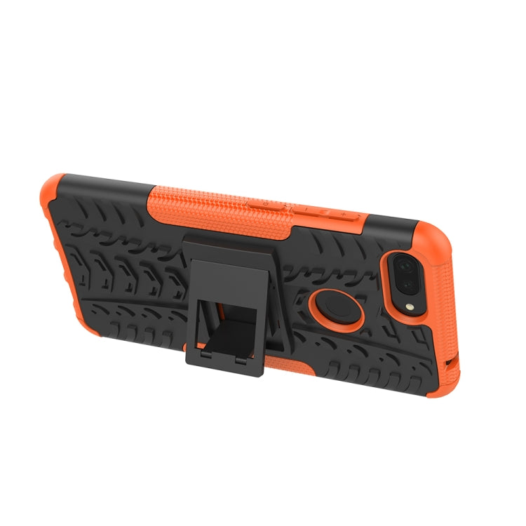 Shockproof  PC + TPU Tire Pattern Case for Xiaomi Mi 8 Lite, with Holder, For Xiaomi Mi 8 Lite
