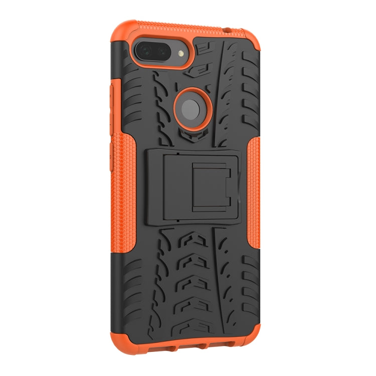 Shockproof  PC + TPU Tire Pattern Case for Xiaomi Mi 8 Lite, with Holder, For Xiaomi Mi 8 Lite