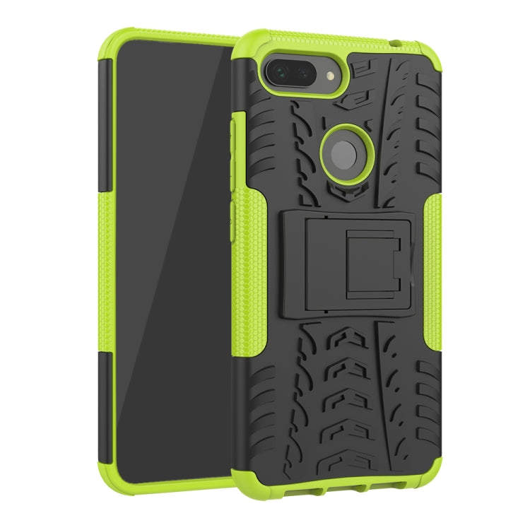 Coque antichoc en polycarbonate et TPU avec motif pneu pour Xiaomi Mi 8 Lite, avec support