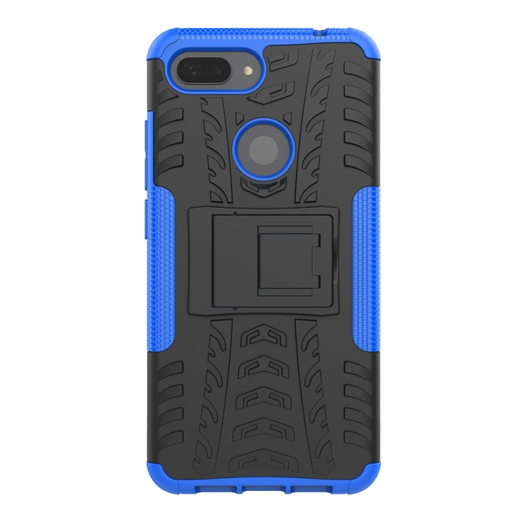 Coque antichoc en polycarbonate et TPU avec motif pneu pour Xiaomi Mi 8 Lite, avec support
