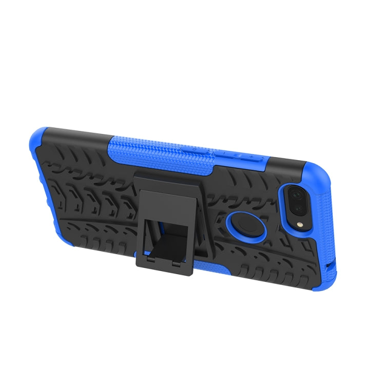 Coque antichoc en polycarbonate et TPU avec motif pneu pour Xiaomi Mi 8 Lite, avec support