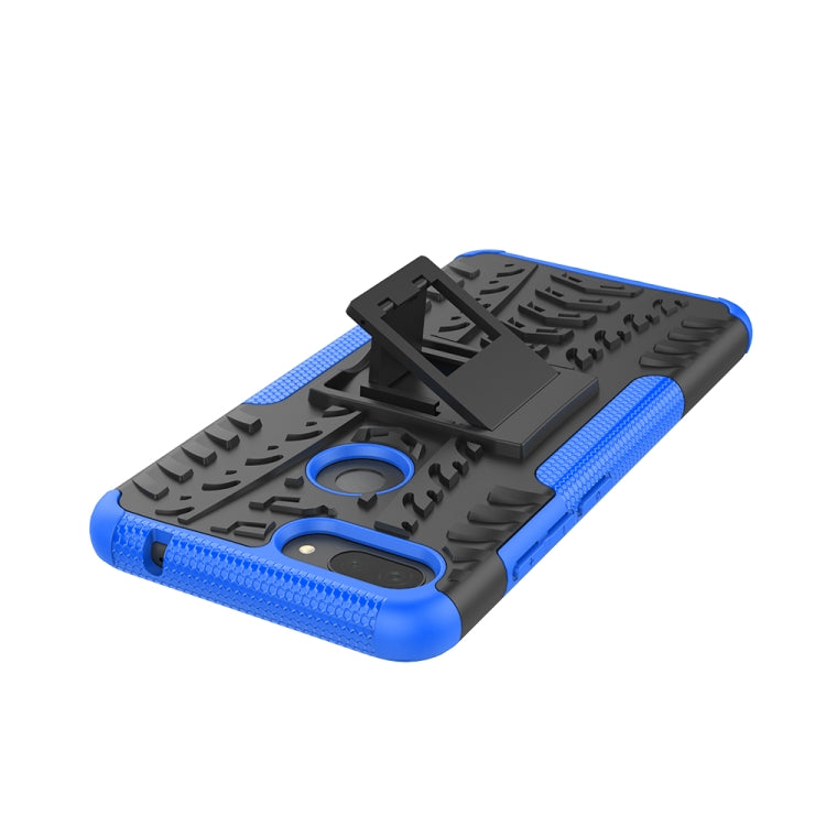 Coque antichoc en polycarbonate et TPU avec motif pneu pour Xiaomi Mi 8 Lite, avec support