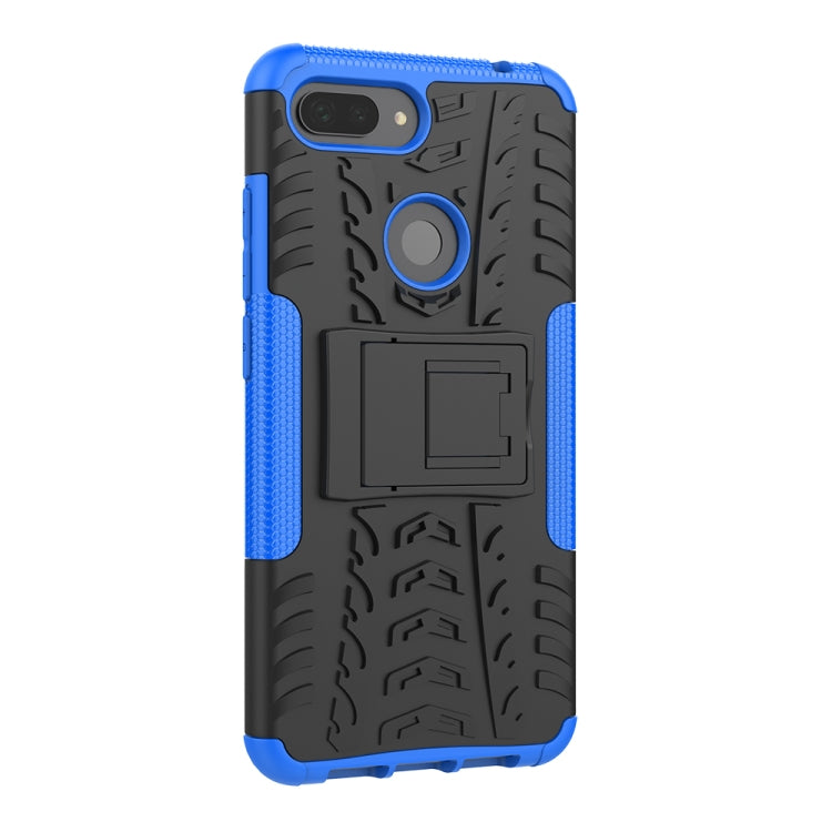 Coque antichoc en polycarbonate et TPU avec motif pneu pour Xiaomi Mi 8 Lite, avec support