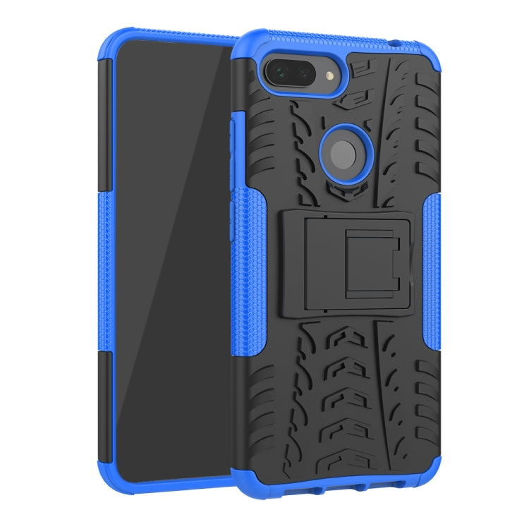 Coque antichoc en polycarbonate et TPU avec motif pneu pour Xiaomi Mi 8 Lite, avec support