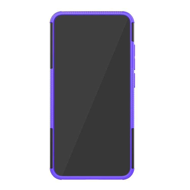 Shockproof  PC + TPU Tire Pattern Case for Xiaomi Mi 8 Lite, with Holder, For Xiaomi Mi 8 Lite