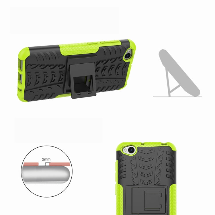 Tire Texture TPU+PC Shockproof Protective Case for Xiaomi Redmi Go, with Holder, For Xiaomi Redmi Go