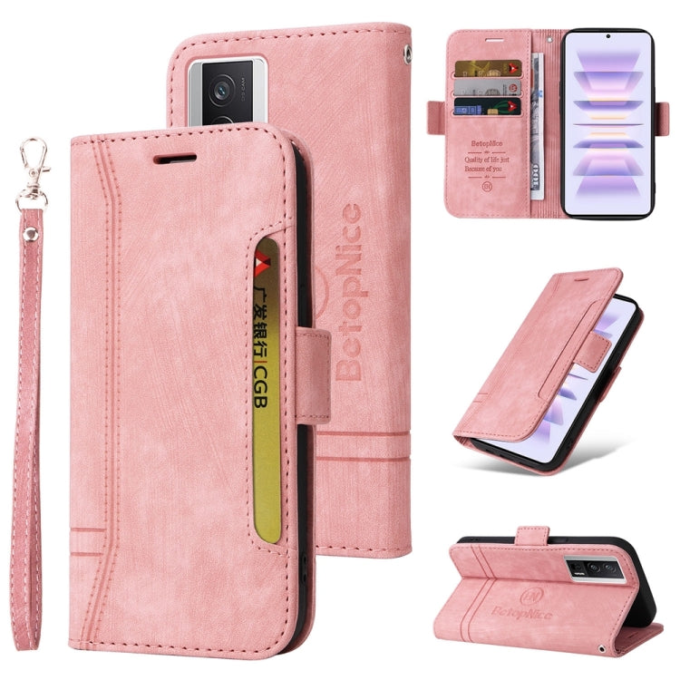 Étui en cuir à boucle double face pour Xiaomi Redmi K60 / K60 Pro / Poco F5 Pro BETOPNICE
