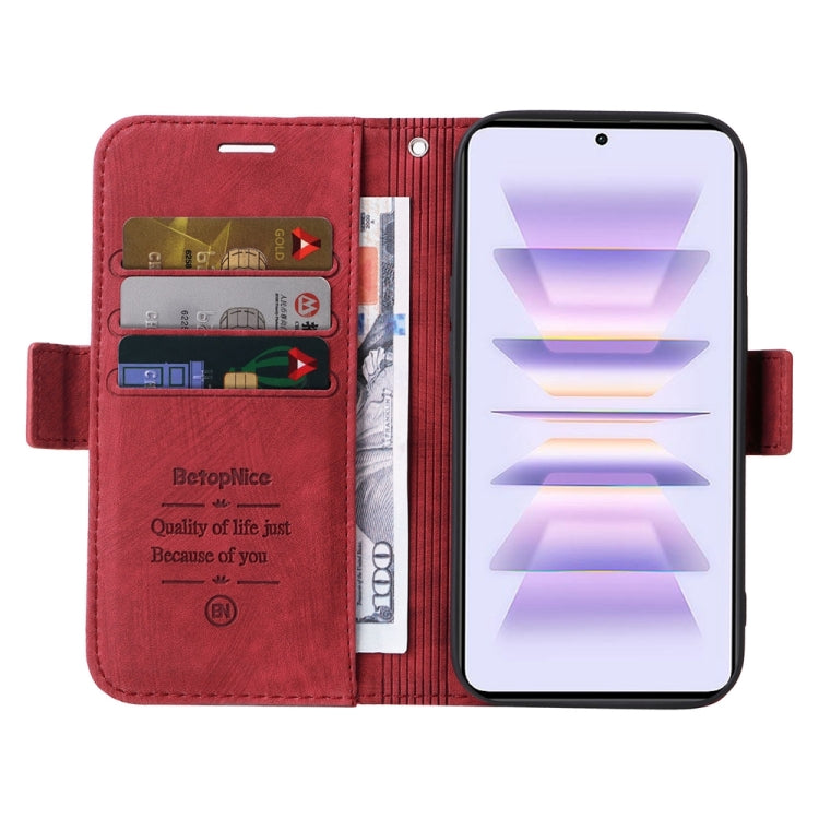 Étui en cuir à boucle double face pour Xiaomi Redmi K60 / K60 Pro / Poco F5 Pro BETOPNICE