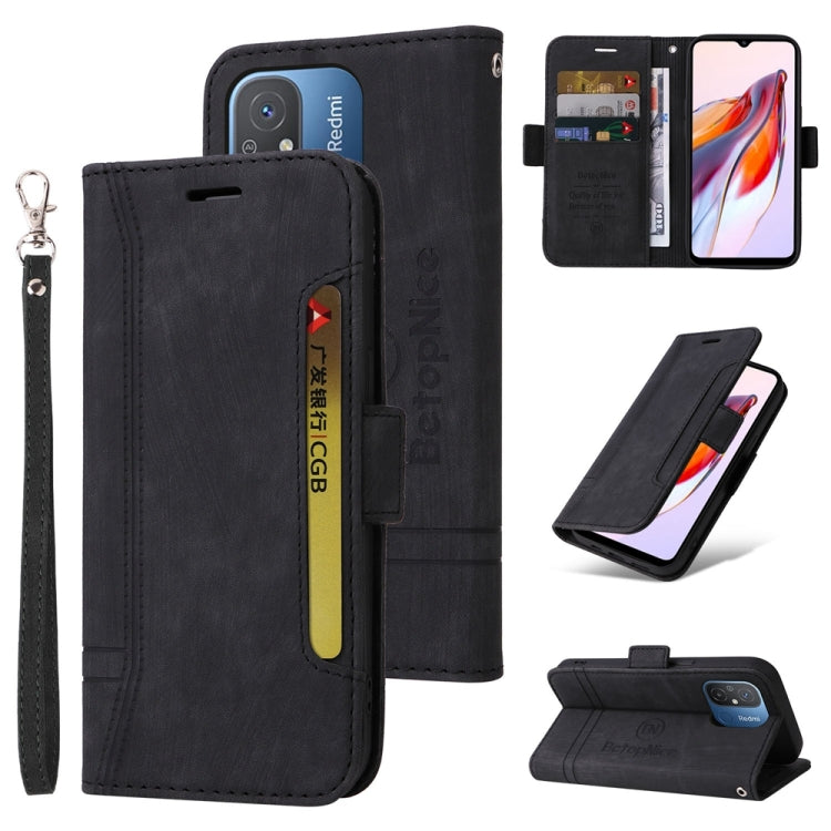 For Xiaomi Poco C55 / Redmi 11A 4G Global BETOPNICE Dual-side Buckle Leather Phone Case, For Xiaomi Poco C55 / Redmi 11A 4G Global