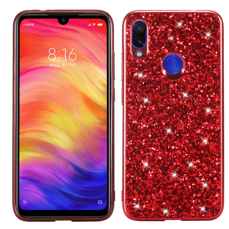 Coque antichoc en TPU pailleté pour Xiaomi Redmi Note 7