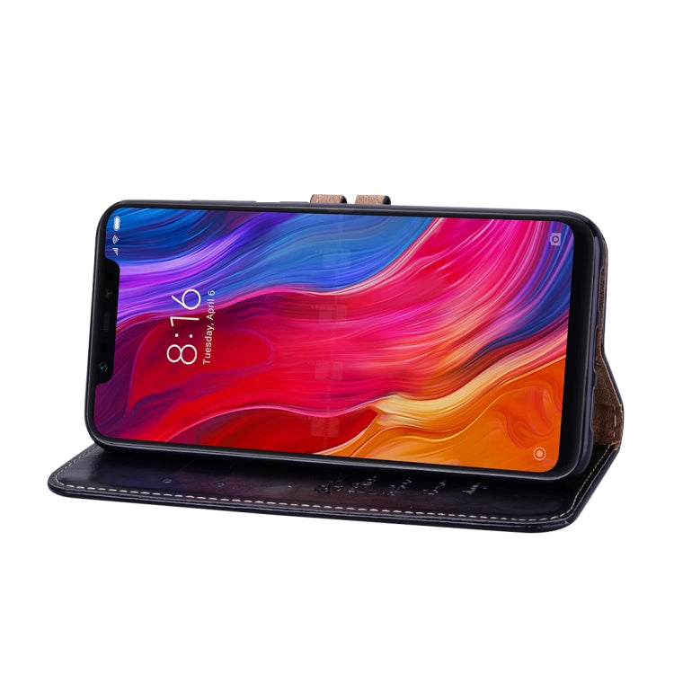 Business Style Oil Wax Texture Horizontal Flip Leather Case for Xiaomi Mi 8, with Holder & Card Slots & Wallet