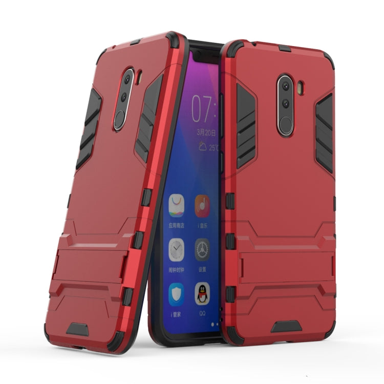 Shockproof PC + TPU  Case for Xiaomi Pocophone F1, with Holder, Xiaomi Pocophone F1