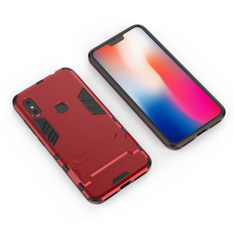 Coque antichoc en PC + TPU pour Xiaomi Redmi Note 6, avec support
