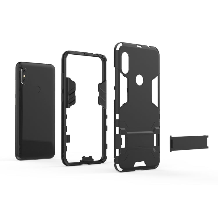 Coque antichoc en PC + TPU pour Xiaomi Redmi Note 6, avec support