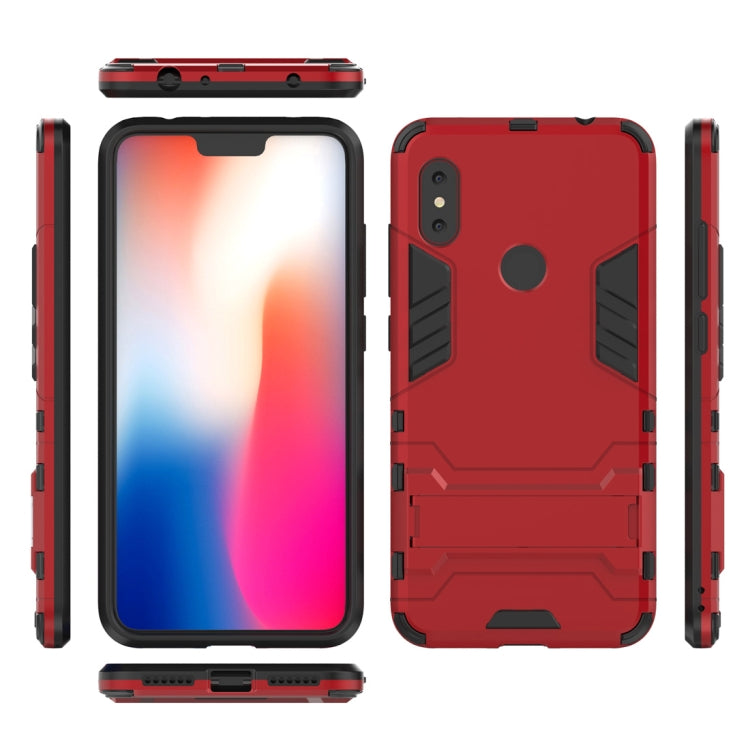 Coque antichoc en PC + TPU pour Xiaomi Redmi Note 6, avec support