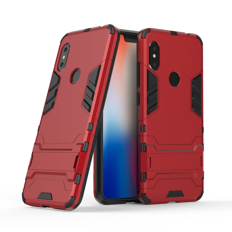 Coque antichoc en PC + TPU pour Xiaomi Redmi Note 6, avec support