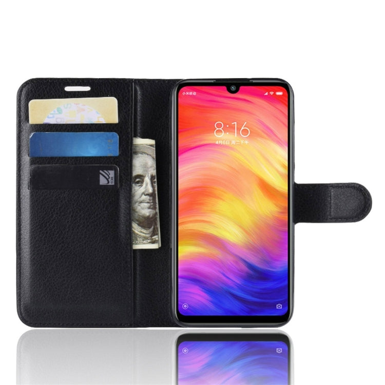 Litchi Texture Horizontal Flip Leather Case for Xiaomi Redmi Note 7, with Wallet & Holder & Card Slots, For Redmi Note 7