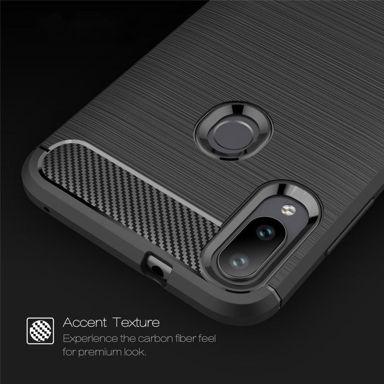 Brushed Texture Carbon Fiber TPU Case for Xiaomi Mi Play, For Xiaomi Mi Play