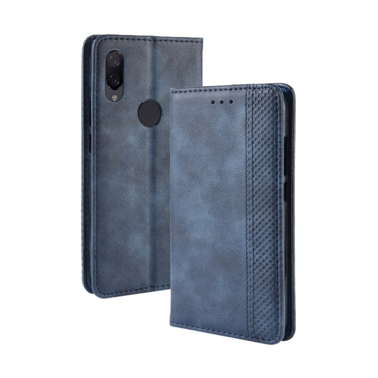 Magnetic Buckle Retro Texture Horizontal Flip Leather Case for Xiaomi Redmi Note 7, with Holder & Card Slots & Wallet, For Redmi Note 7