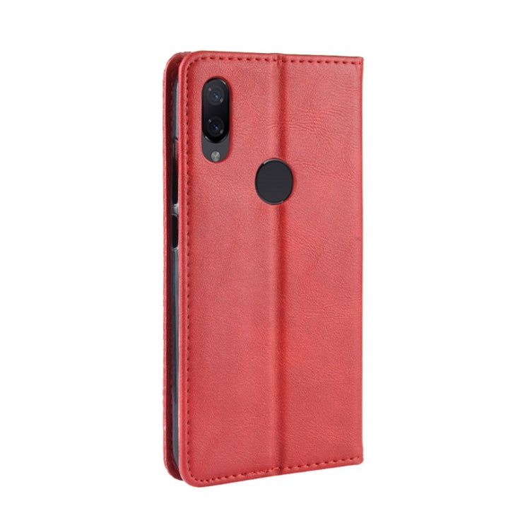 Magnetic Buckle Retro Texture Horizontal Flip Leather Case for Xiaomi Redmi Note 7, with Holder & Card Slots & Wallet, For Redmi Note 7