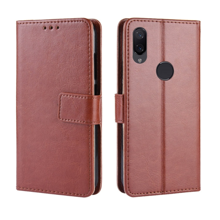 Crazy Horse Texture Horizontal Flip Leather Case for Xiaomi Redmi Note 7, with Holder & Card Slots & Wallet & Lanyard, For Redmi Note 7, Xiaomi Redmi Note 7, For Xiaomi Redmi Note 7 (Lanyard)