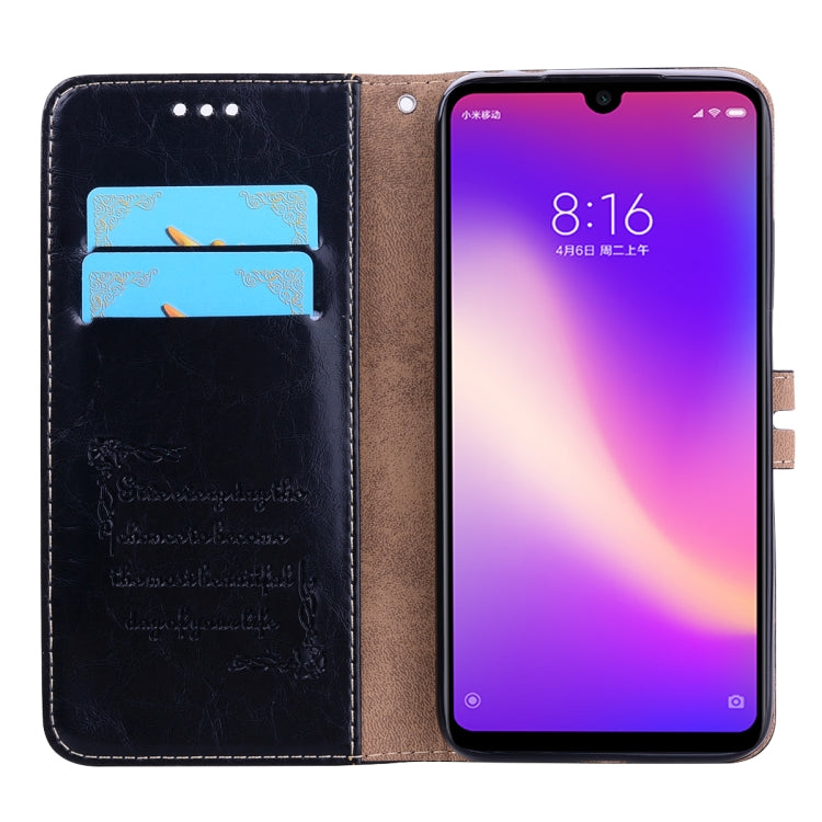 Business Style Oil Wax Texture Horizontal Flip Leather Case for Xiaomi Redmi 7, with Holder & Card Slots & Wallet