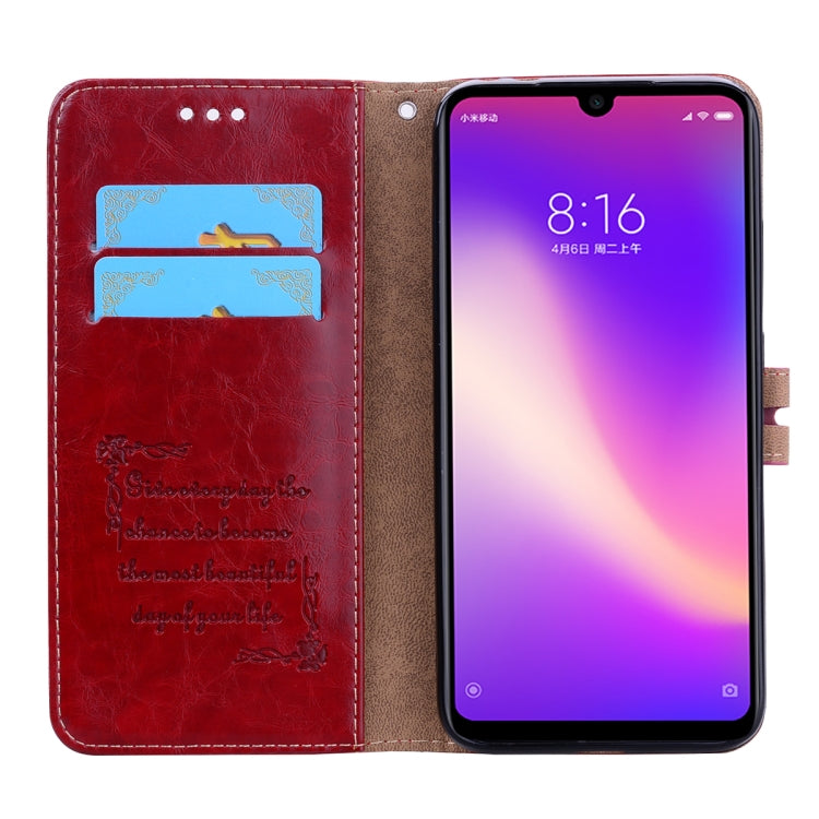 Business Style Oil Wax Texture Horizontal Flip Leather Case for Xiaomi Redmi 7, with Holder & Card Slots & Wallet, For Xiaomi Redmi 7