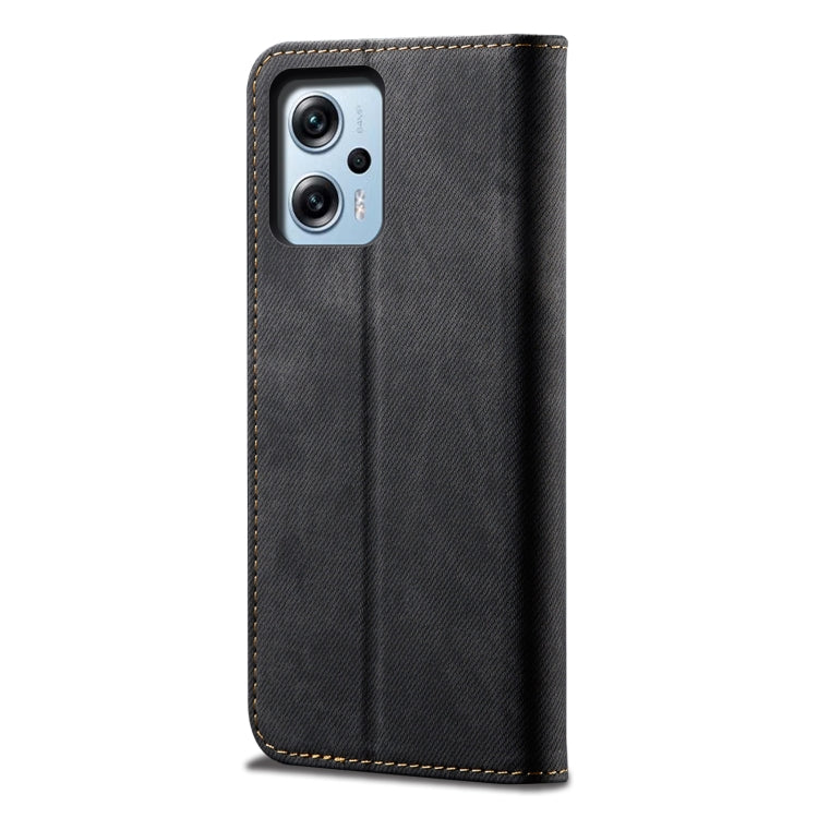 Denim Texture Leather Phone Case For Xiaomi Redmi Note 11T Pro+ / Note 12 T Pro / Poco X4 GT, For Xiaomi Redmi Note 11T Pro+ / Note 12 T Pro / Poco X4 GT