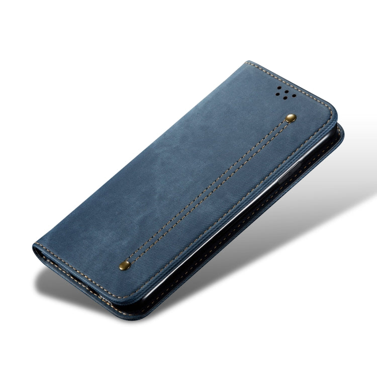 Étui en cuir texturé denim pour Xiaomi Redmi Note 11T Pro+ / Note 12 T Pro / Poco X4 GT