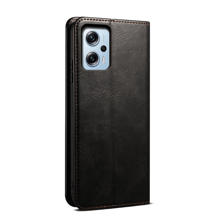 Oil Wax Crazy Horse Texture Leather Phone Case For Xiaomi Redmi Note 11T Pro+ / Note 12 T Pro / Poco X4 GT, For Xiaomi Redmi Note 11T Pro+ / Note 12 T Pro / Poco X4 GT