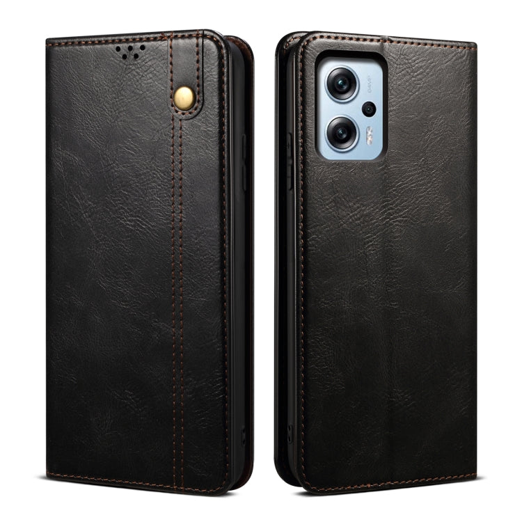 Oil Wax Crazy Horse Texture Leather Phone Case For Xiaomi Redmi Note 11T Pro+ / Note 12 T Pro / Poco X4 GT, For Xiaomi Redmi Note 11T Pro+ / Note 12 T Pro / Poco X4 GT
