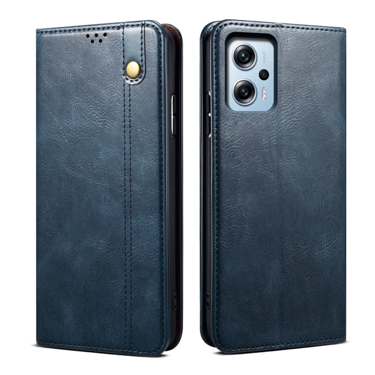Oil Wax Crazy Horse Texture Leather Phone Case For Xiaomi Redmi Note 11T Pro+ / Note 12 T Pro / Poco X4 GT, For Xiaomi Redmi Note 11T Pro+ / Note 12 T Pro / Poco X4 GT
