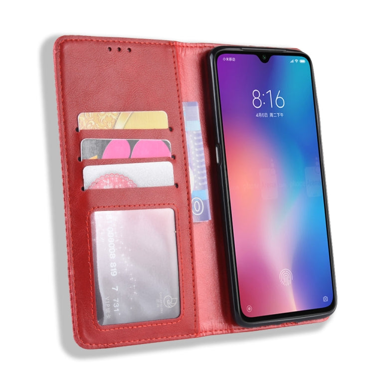 Magnetic Buckle Retro Texture Horizontal Flip Leather Case for Xiaomi Mi 9, with Holder & Card Slots & Wallet, For Xiaomi Mi 9