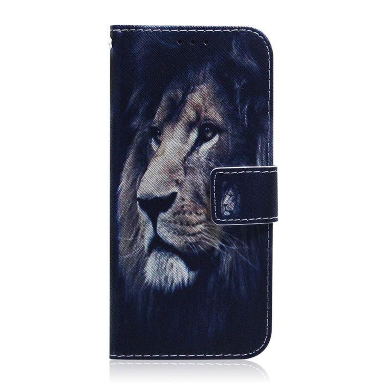 Lion Pattern Coloured Drawing Horizontal Flip Leather Case for Xiaomi Redmi 7, with Holder & Card Slots & Wallet