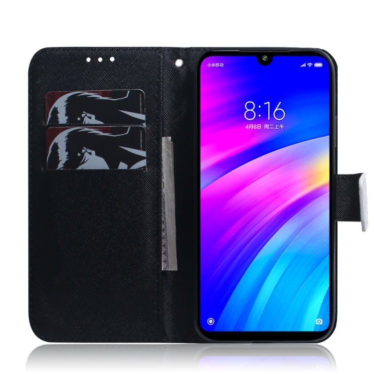 Wolf and Dog Pattern Coloured Drawing Horizontal Flip Leather Case for Xiaomi Redmi 7, with Holder & Card Slots & Wallet