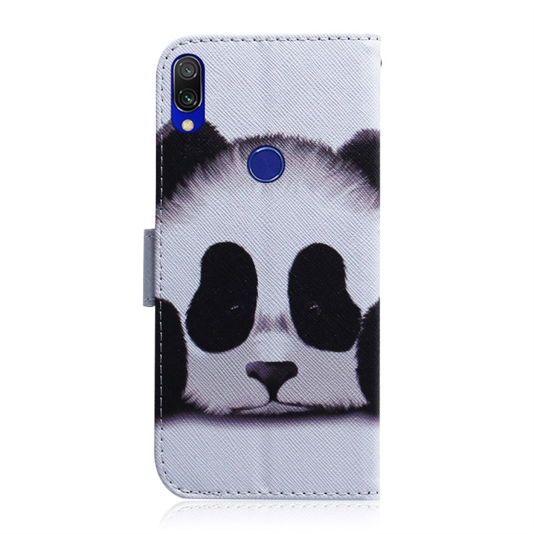 Panda Pattern Coloured Drawing Horizontal Flip Leather Case for Xiaomi Redmi 7, with Holder & Card Slots & Wallet