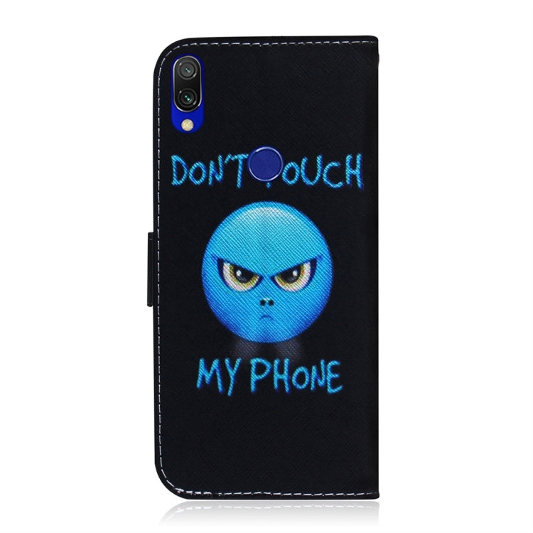 Anger Pattern Coloured Drawing Horizontal Flip Leather Case for Xiaomi Redmi 7, with Holder & Card Slots & Wallet