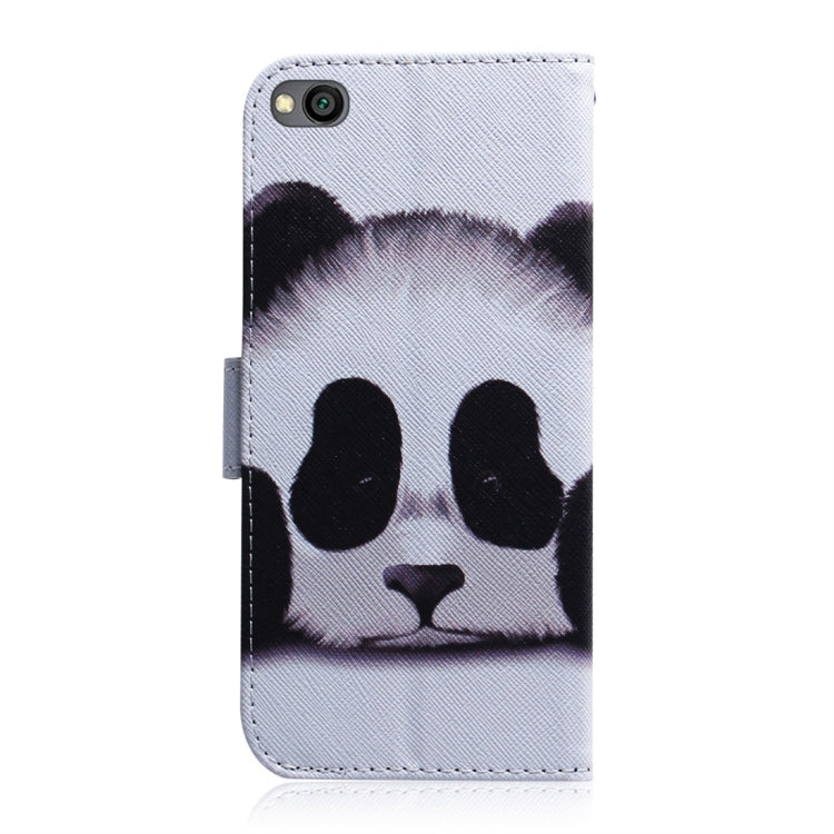 Panda Pattern Coloured Drawing Horizontal Flip Leather Case for Xiaomi Redmi Go, with Holder & Card Slots & Wallet