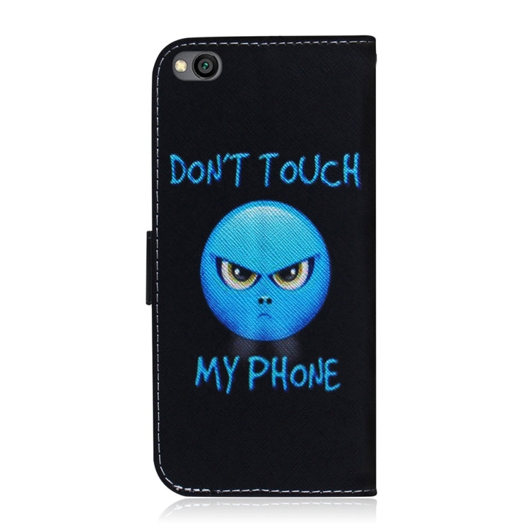 Anger Pattern Coloured Drawing Horizontal Flip Leather Case for Xiaomi Redmi Go, with Holder & Card Slots & Wallet