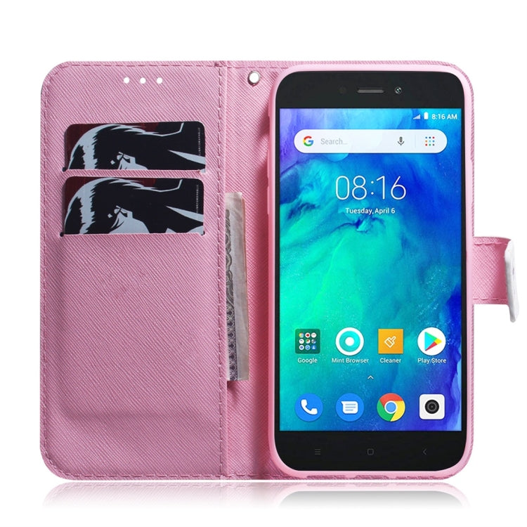 Magnolia Flower Pattern Coloured Drawing Horizontal Flip Leather Case for Xiaomi Redmi Go, with Holder & Card Slots & Wallet