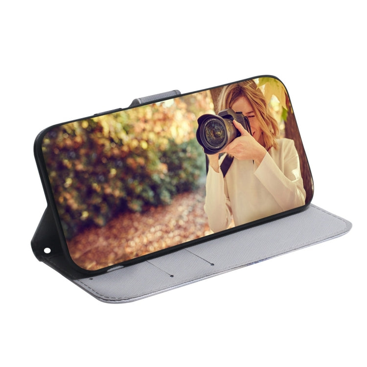 White Wolf Pattern Coloured Drawing Horizontal Flip Leather Case for Xiaomi Redmi Go, with Holder & Card Slots & Wallet