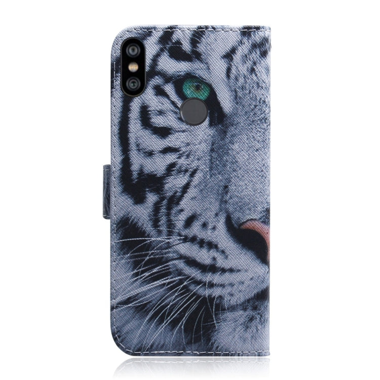 Tiger Pattern Coloured Drawing Horizontal Flip Leather Case for Xiaomi Redmi Note 6 / Redmi Note 6 Pro, with Holder & Card Slots & Wallet