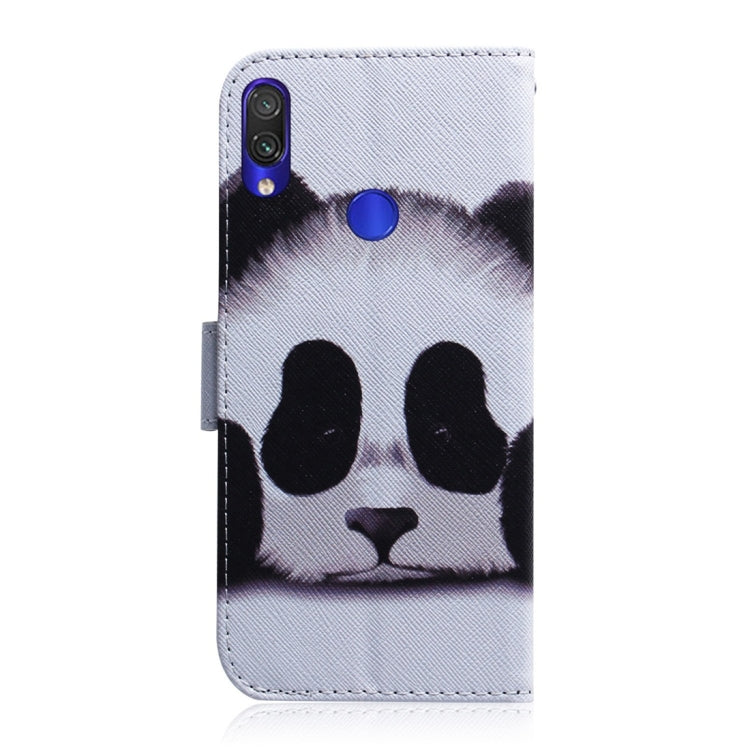 Panda Pattern Coloured Drawing Horizontal Flip Leather Case for Xiaomi Redmi Note 7, with Holder & Card Slots & Wallet