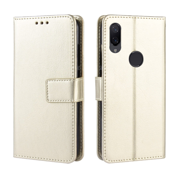 Étui à rabat horizontal en cuir à texture Crazy Horse rétro pour Xiaomi Redmi 7, avec support, emplacements pour cartes et cadre photo. Pour Redmi 7, Redmi 7