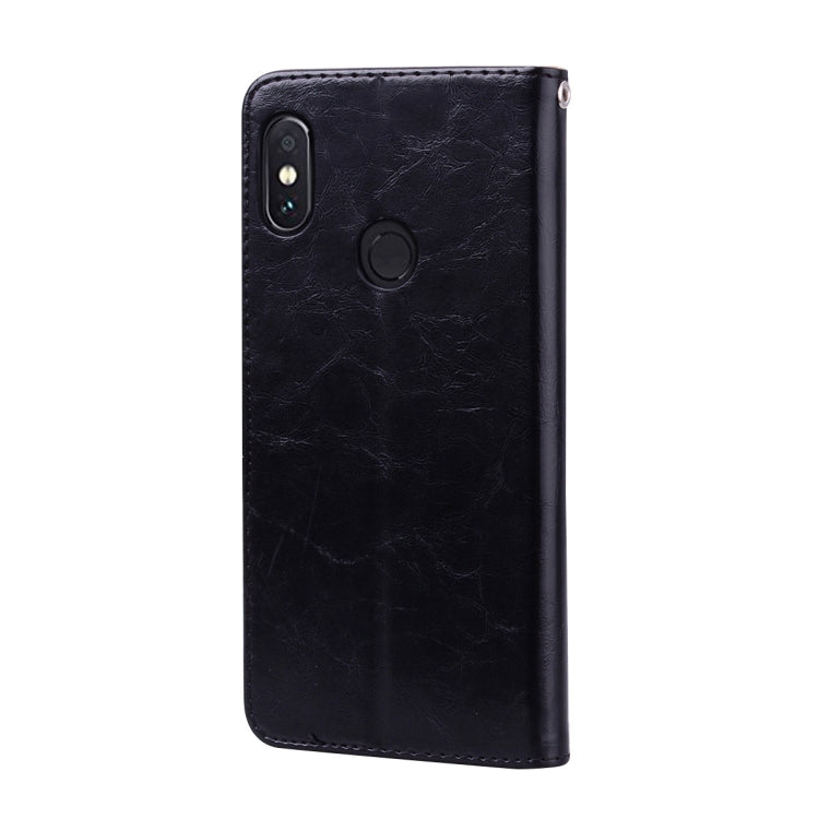 Business Style Oil Wax Texture Horizontal Flip Leather Case for Xiaomi Redmi Note 5 Pro, with Holder & Card Slots & Wallet, For Xiaomi Note 5 Pro