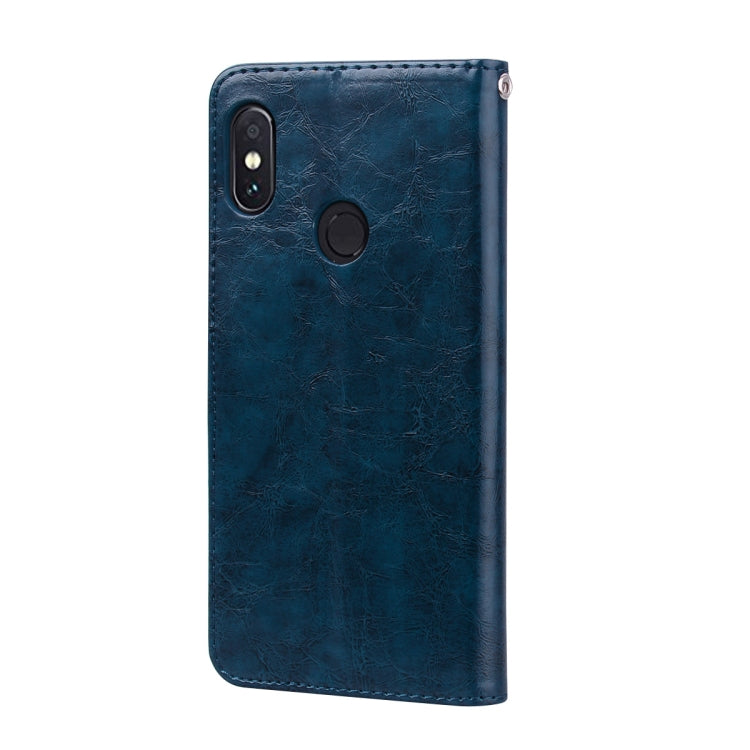 Business Style Oil Wax Texture Horizontal Flip Leather Case for Xiaomi Redmi Note 5 Pro, with Holder & Card Slots & Wallet