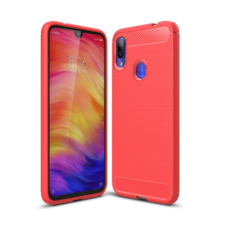 Brushed Texture Carbon Fiber TPU Case for Xiaomi Redmi Note 7 / Redmi Note 7 Pro, For Redmi Note 7