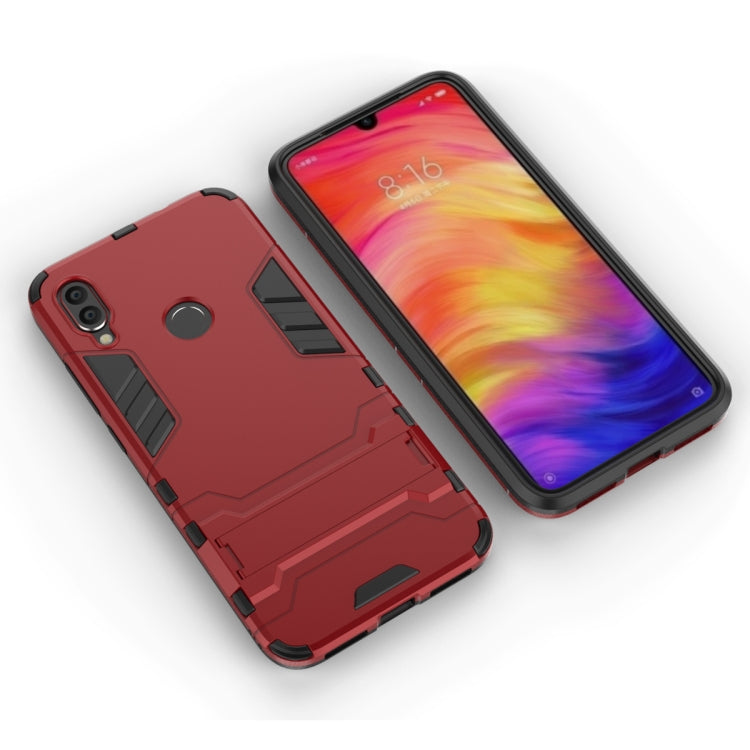 Shockproof PC + TPU Case for XiaoMi RedMi Note 7, with Holder, XiaoMi RedMi Note 7