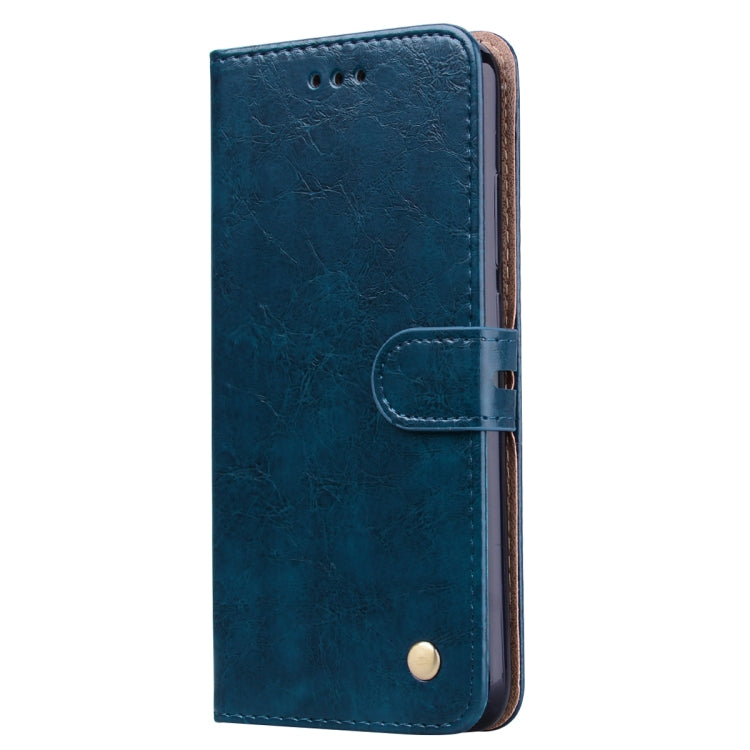 Étui à rabat horizontal en cuir style business, texture huile-cire, avec support, emplacements pour cartes et portefeuille, pour Xiaomi Redmi Note7 et XiaoMi RedMi Note7