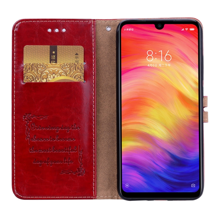 Business Style Oil Wax Texture Horizontal Flip Leather Case for Xiaomi Redmi Note7, with Holder & Card Slots & Wallet, For Xiaomi Redmi Note7